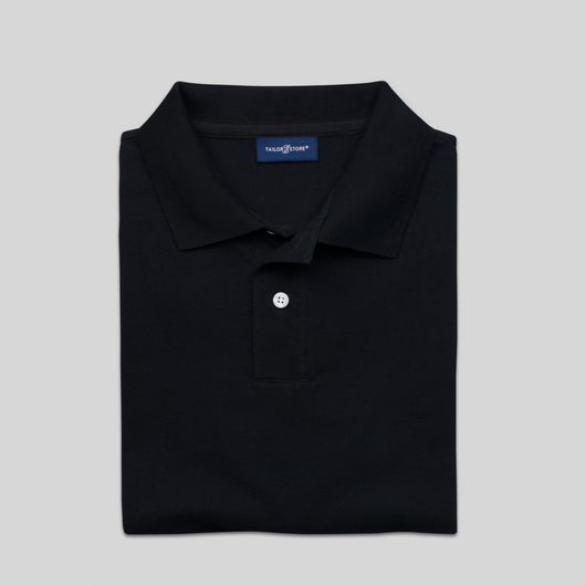 Jet black polo shirt