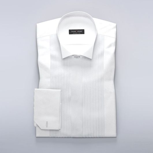 Tuxedo dress shirt, wing collar