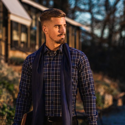 Stylish checked dress shirt<br>