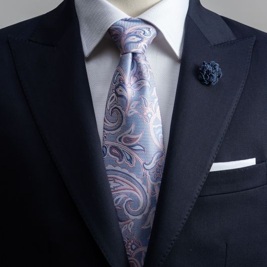Pink Paisley Silk Tie