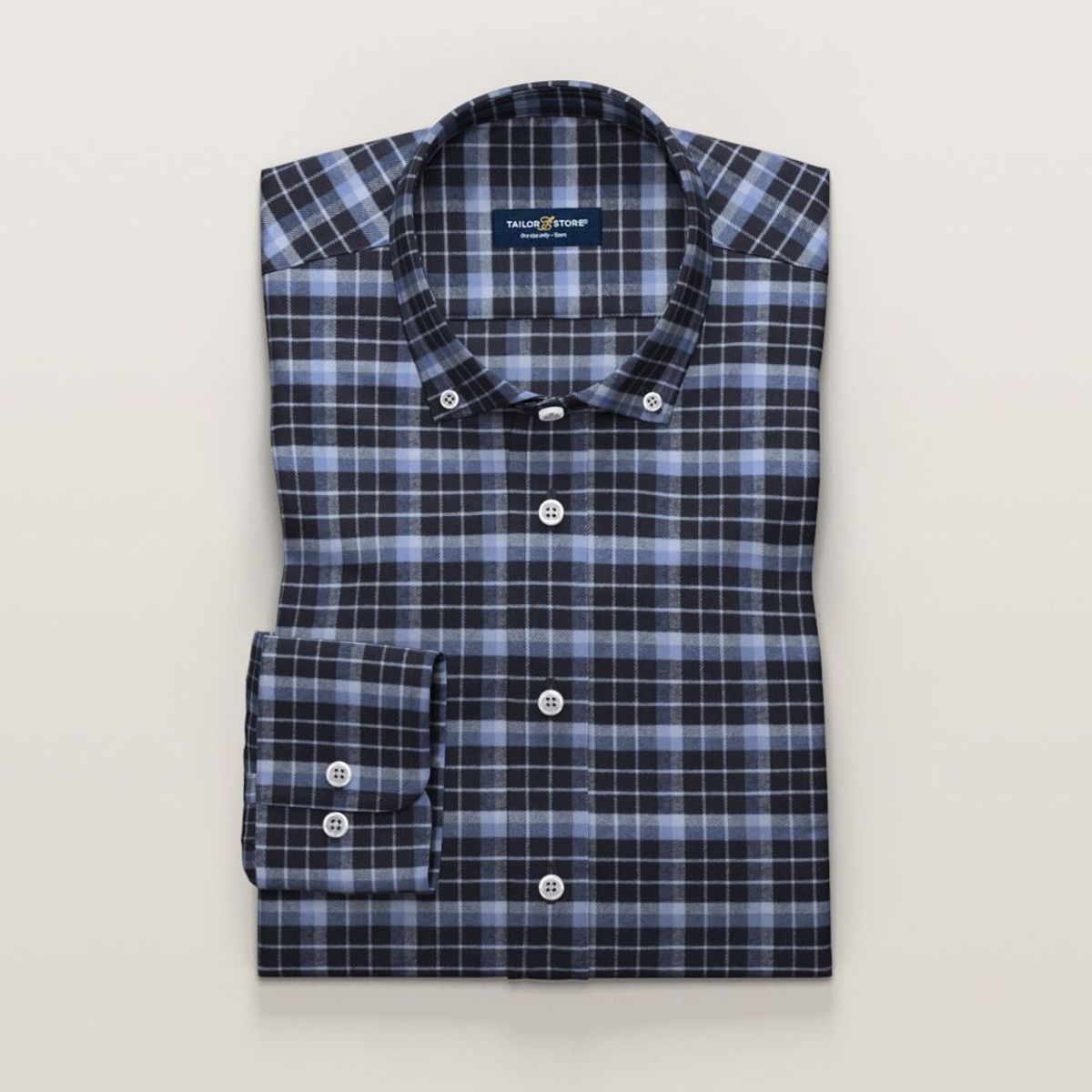 Navy flannel shirt | Tailor Store®