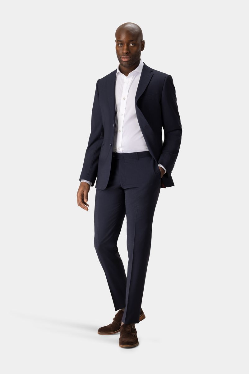 Navy two-piece suit