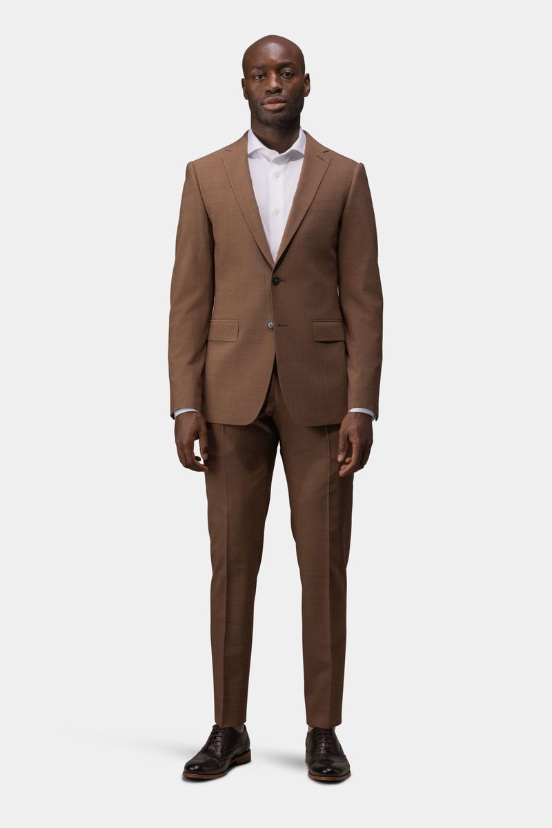 Dark brown two-piece suit