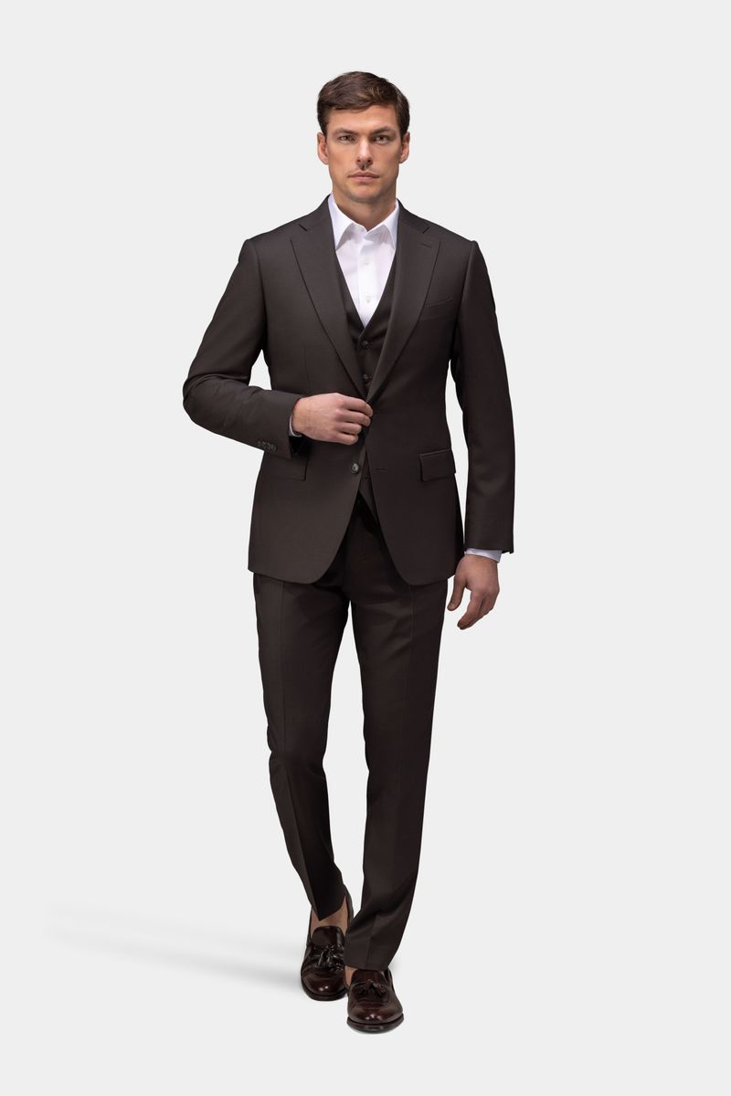 Dark brown two-piece suit