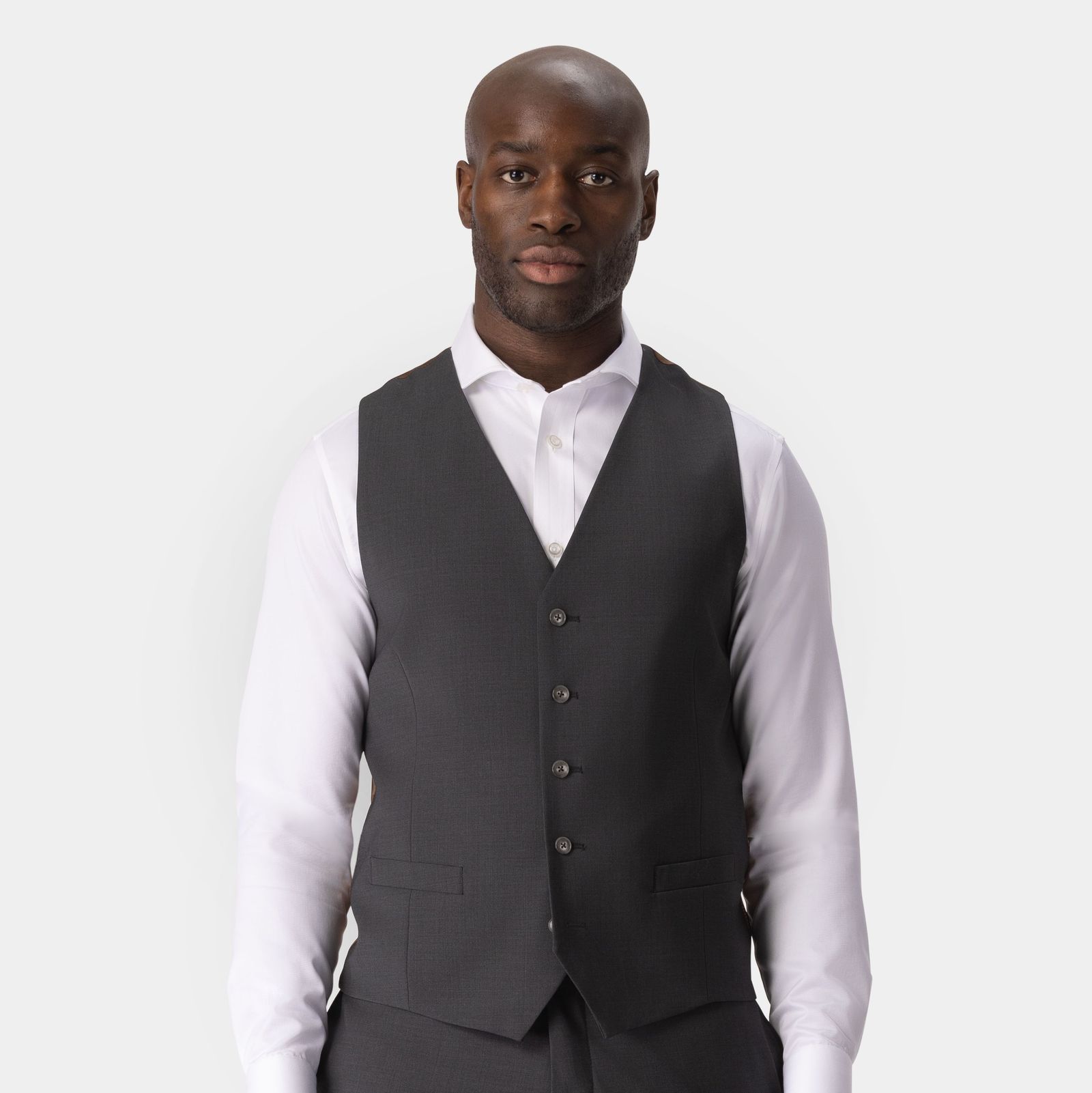 Dark gray three-piece stretch suit | Tailor Store®