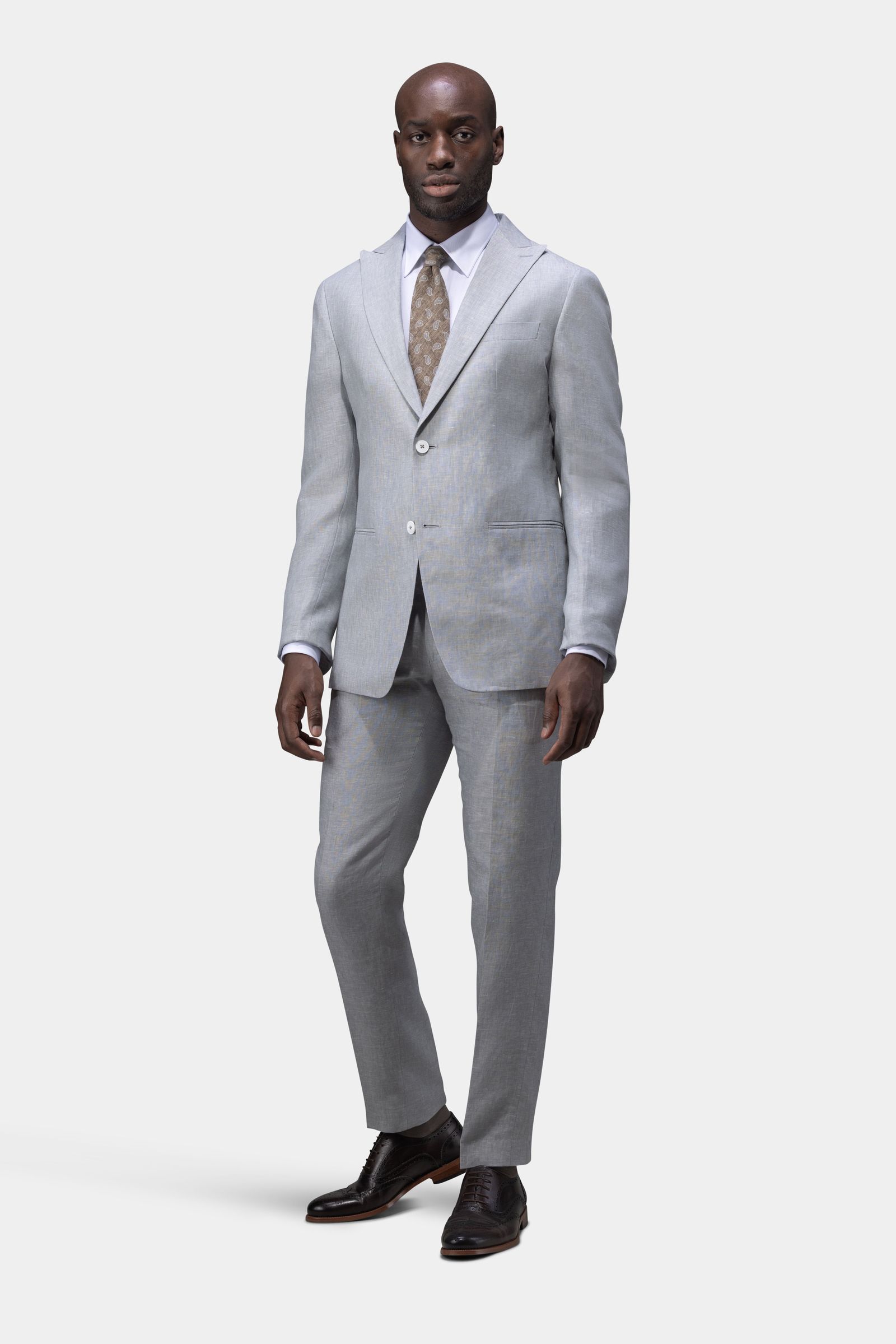 Gray linen suit | Tailor Store®