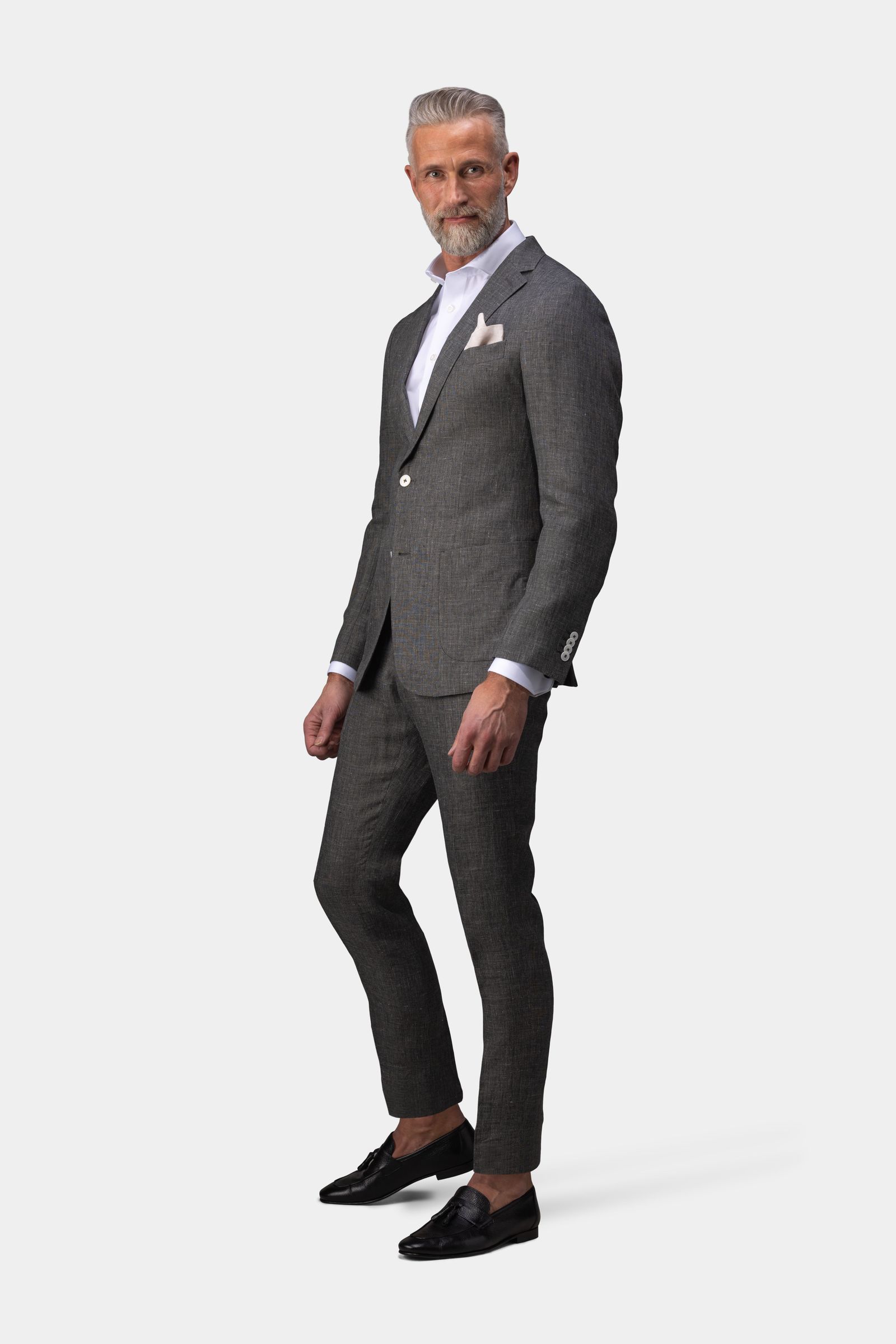 Dark gray melange twopiece suit Tailor Store®