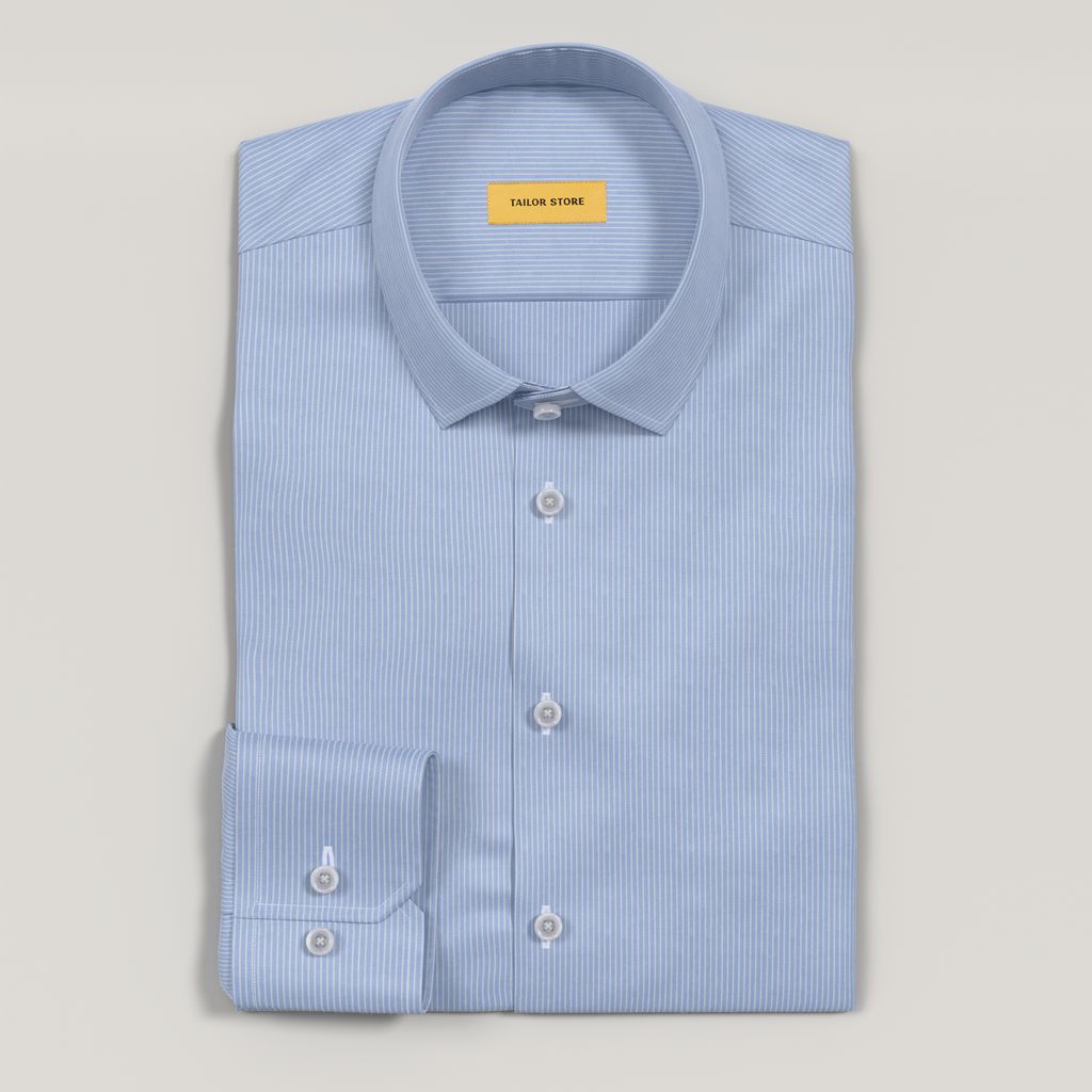 Hellblau gestreiftes Hemd