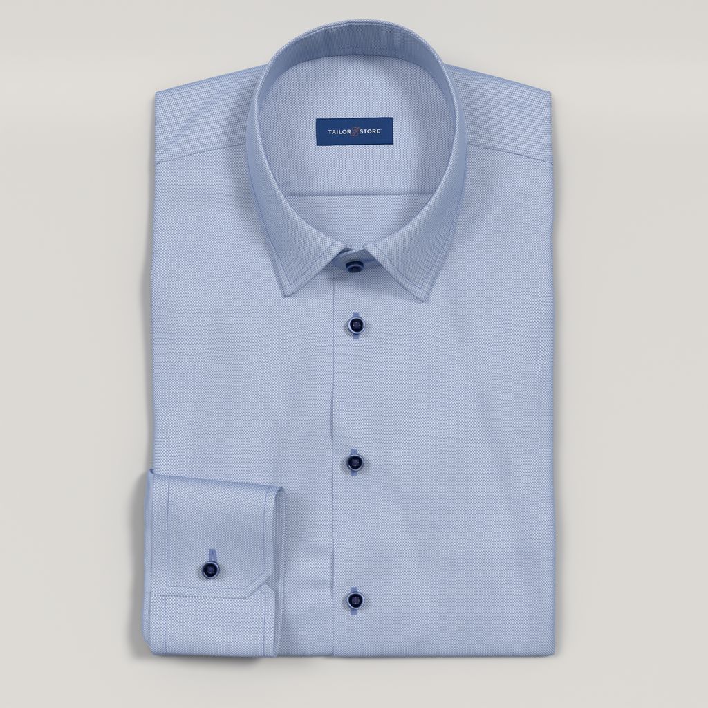 Chemise bleue en french oxford