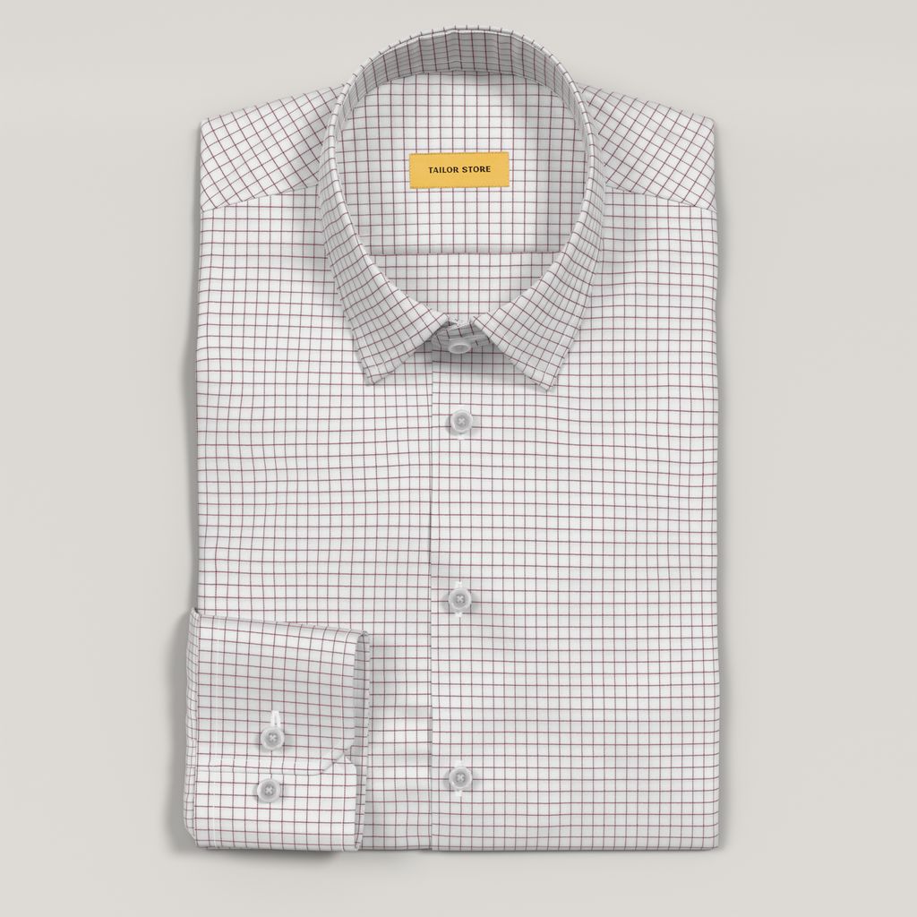 Red checked business shirt