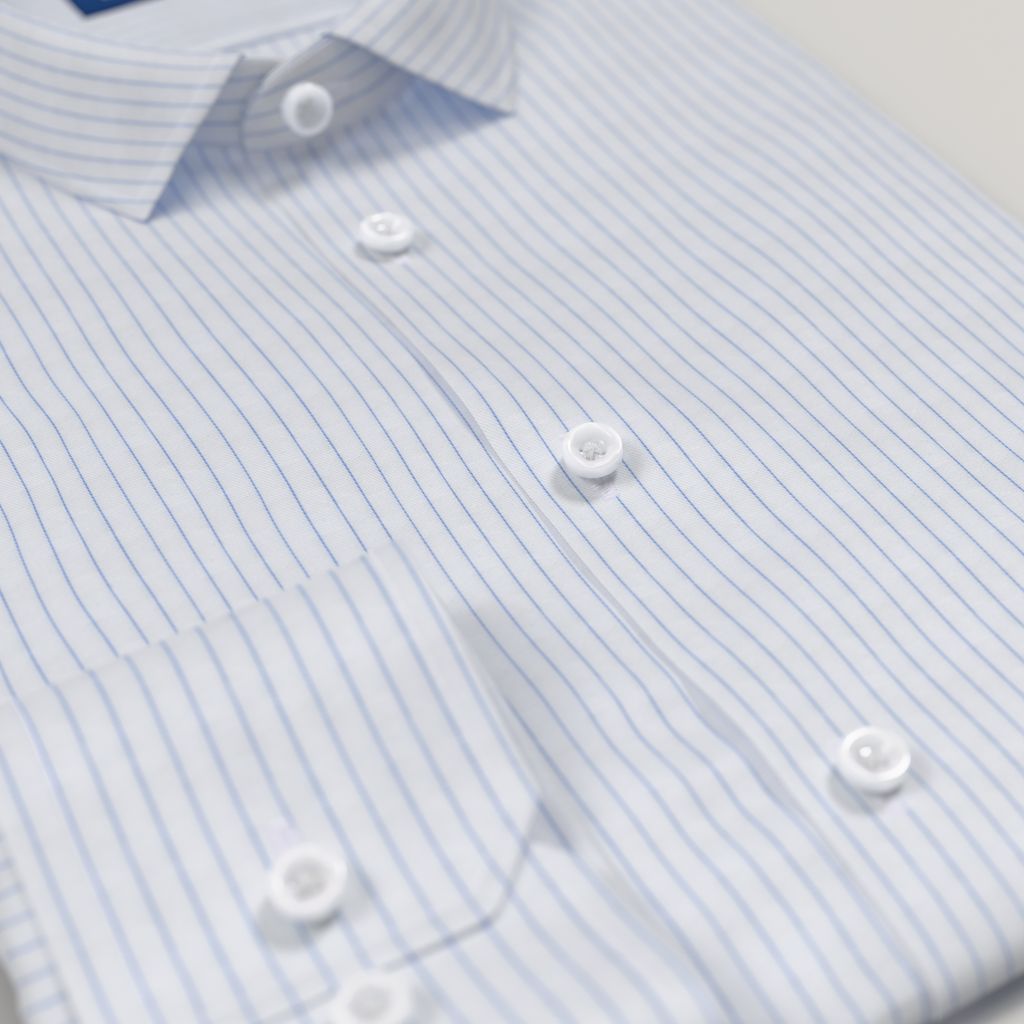 Light blue striped business shirt