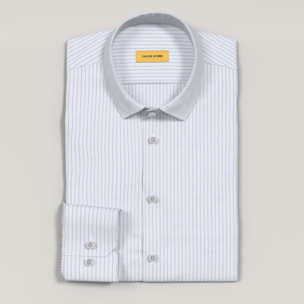 Hellblau gestreiftes Business-Hemd