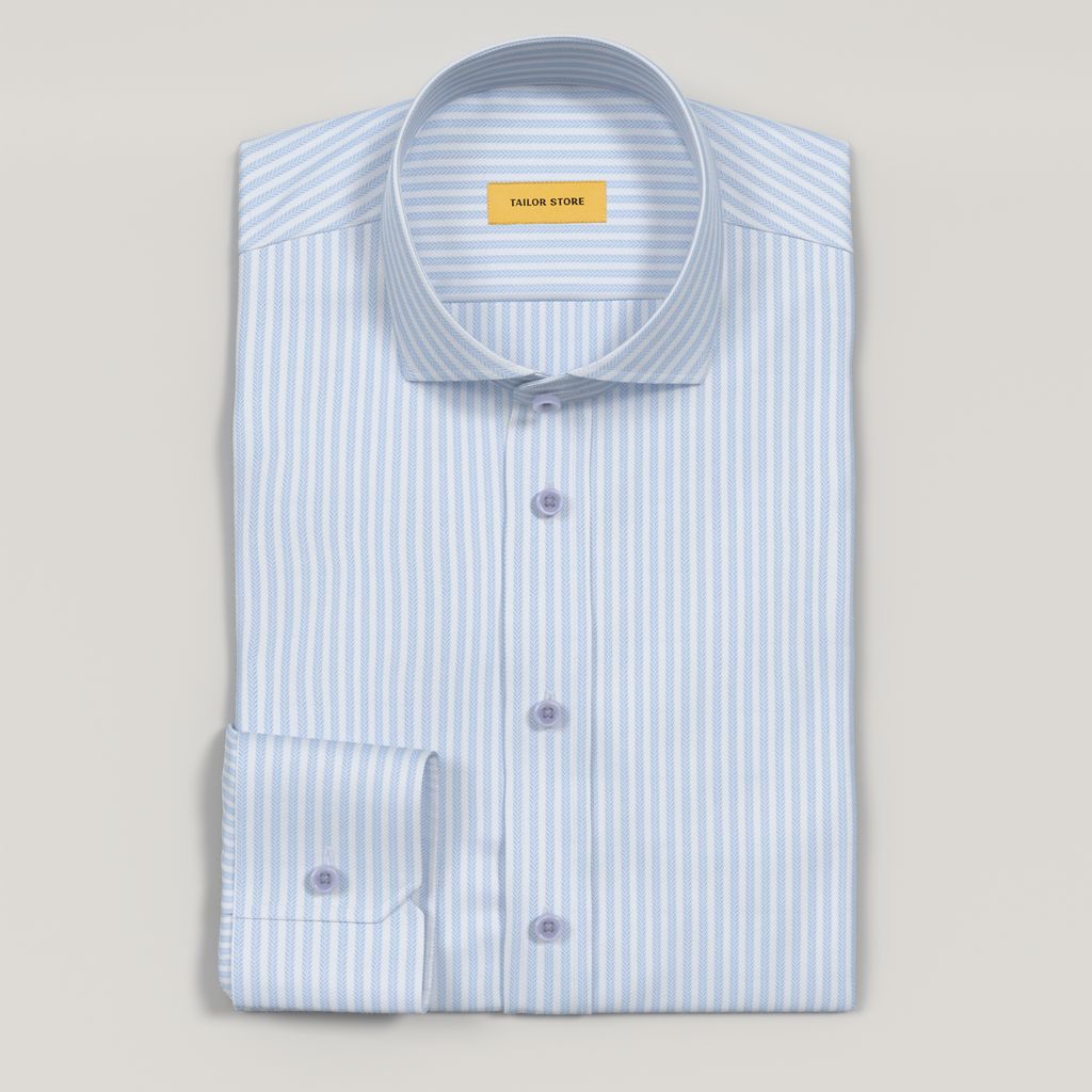 Blue striped business shirt