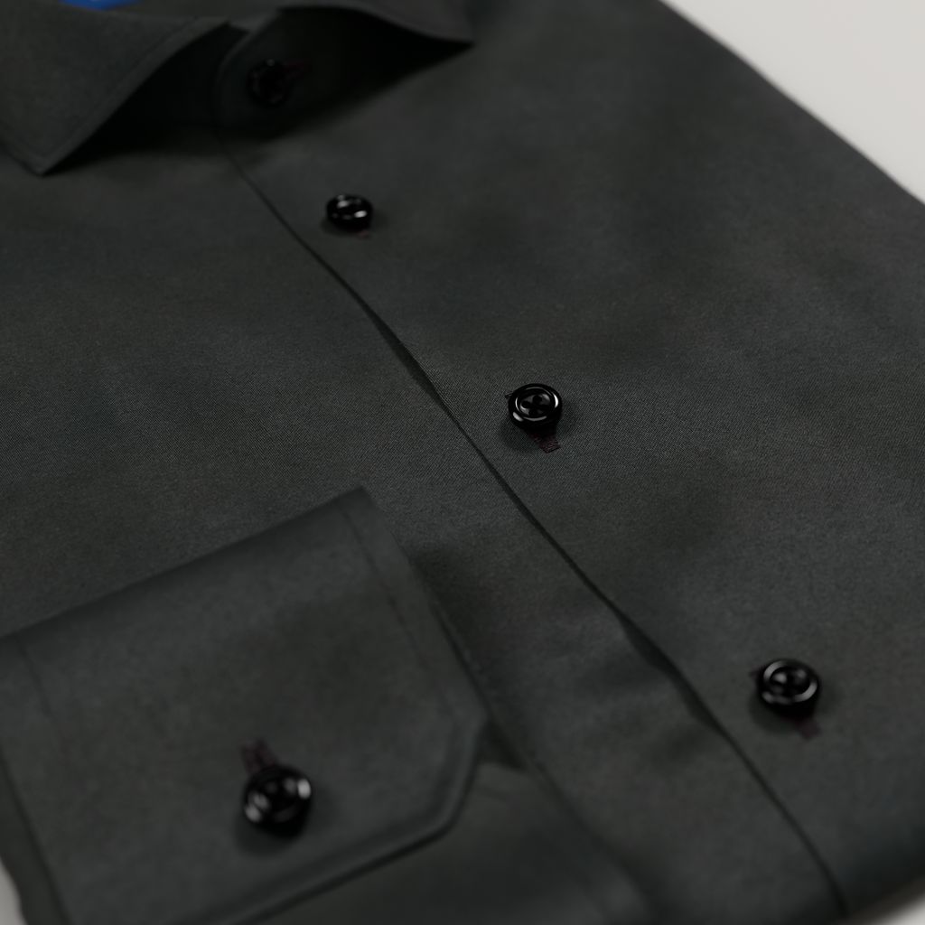 Chemise business noire stretch