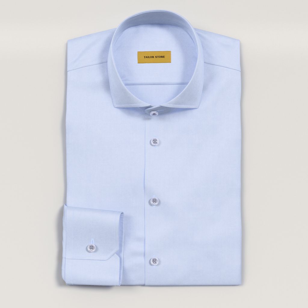 Chemise business en bleu moyen