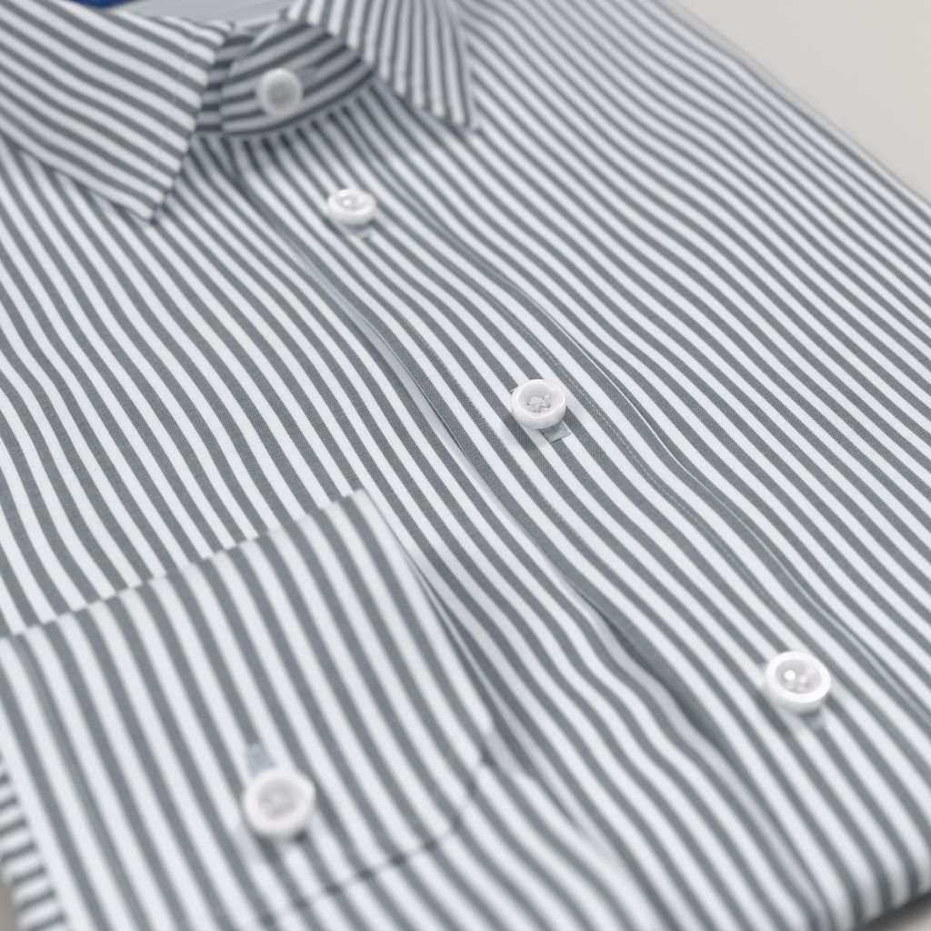 Chemise business à rayures en gris