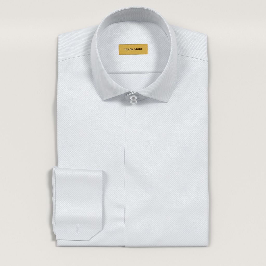 Chemise blanche en twill<br>