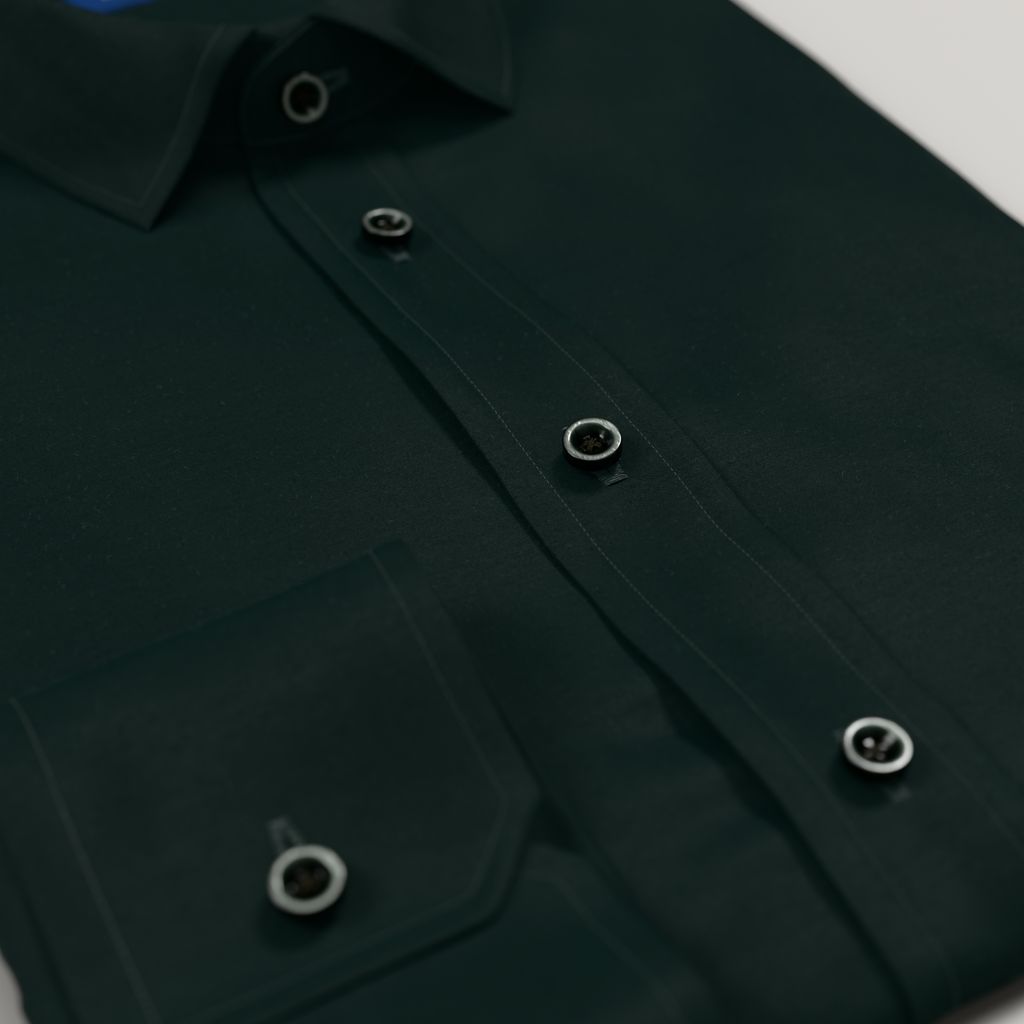 Chemise business en vert foncé