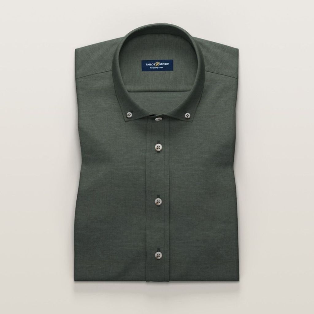 Apple green linen shirt Tailor Store®