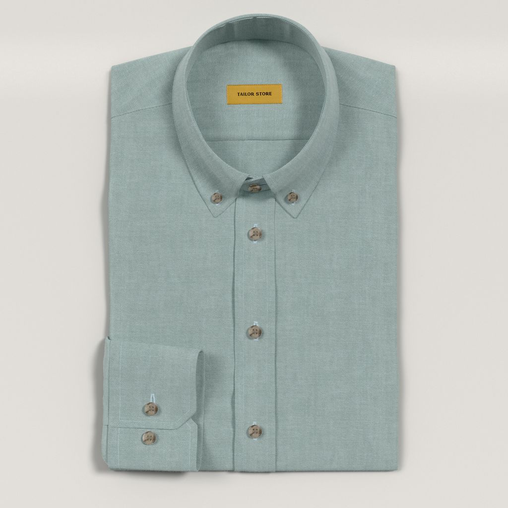 Chemise business sauge décontractée