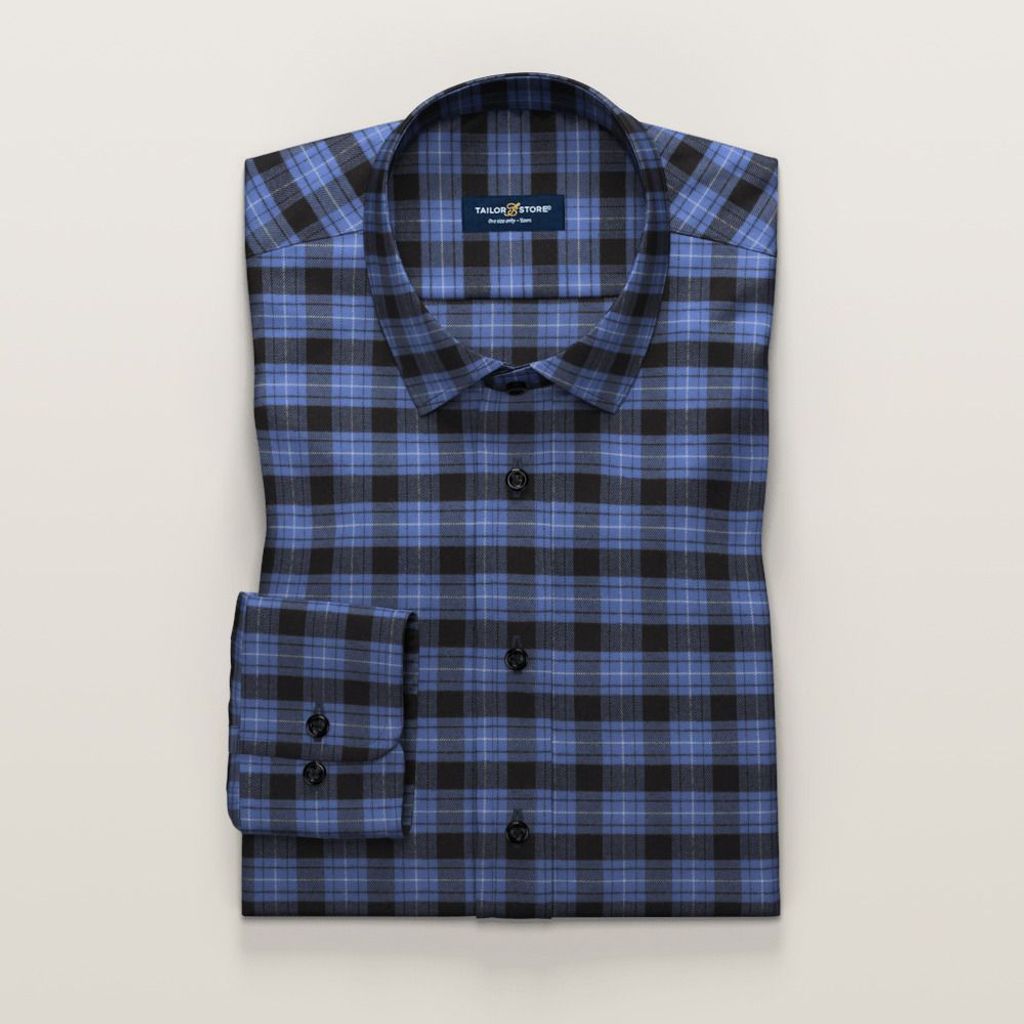 Blue flannel shirt | Tailor Store®