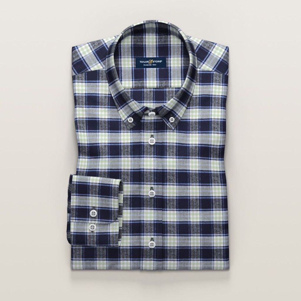 Blue flannel shirt | Tailor Store®