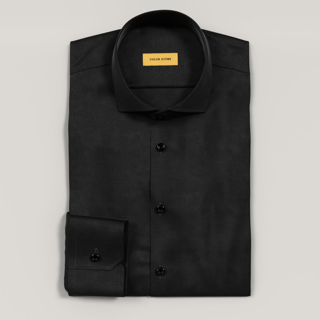 Chemise business noire sans repassage