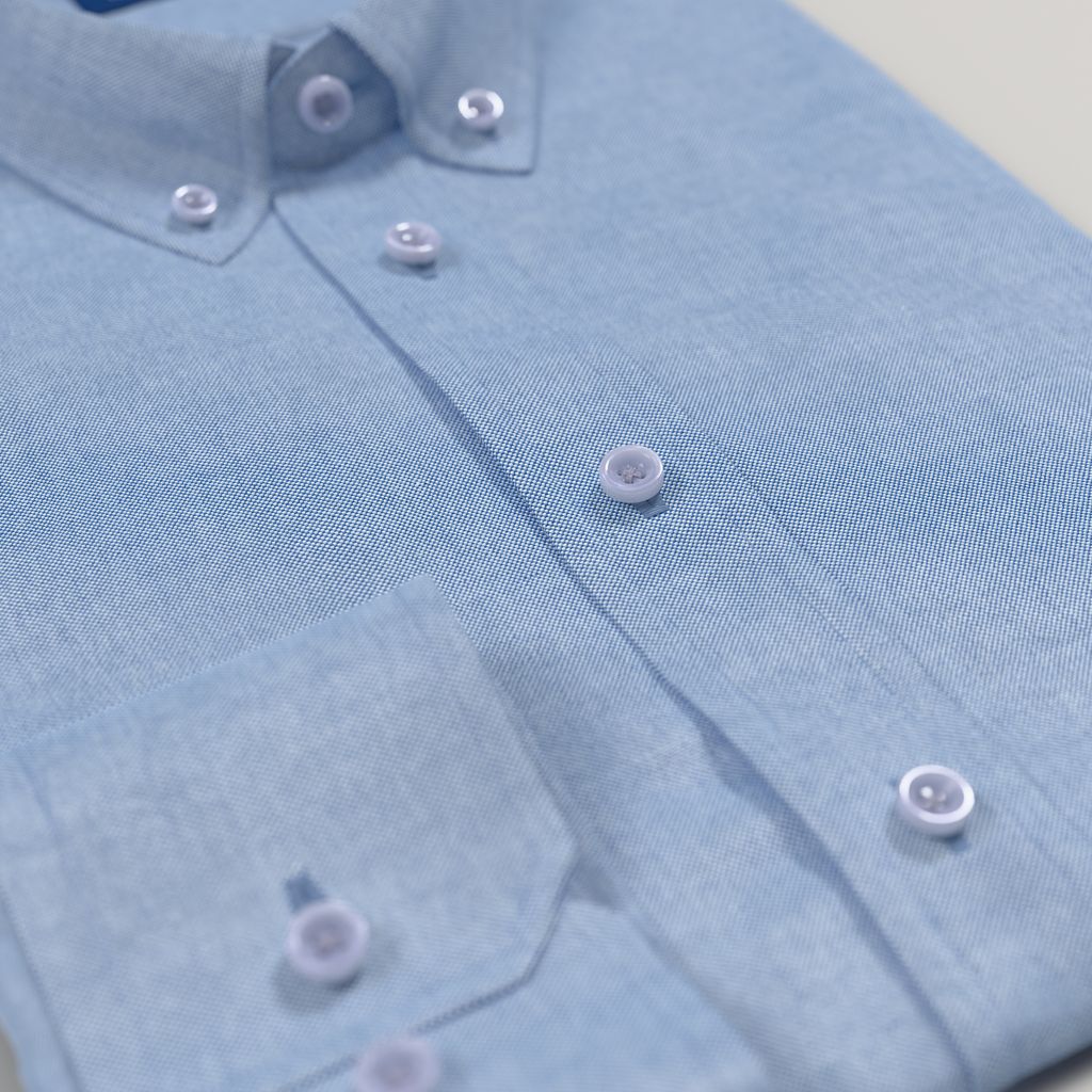 Chemise Oxford bleu moyen