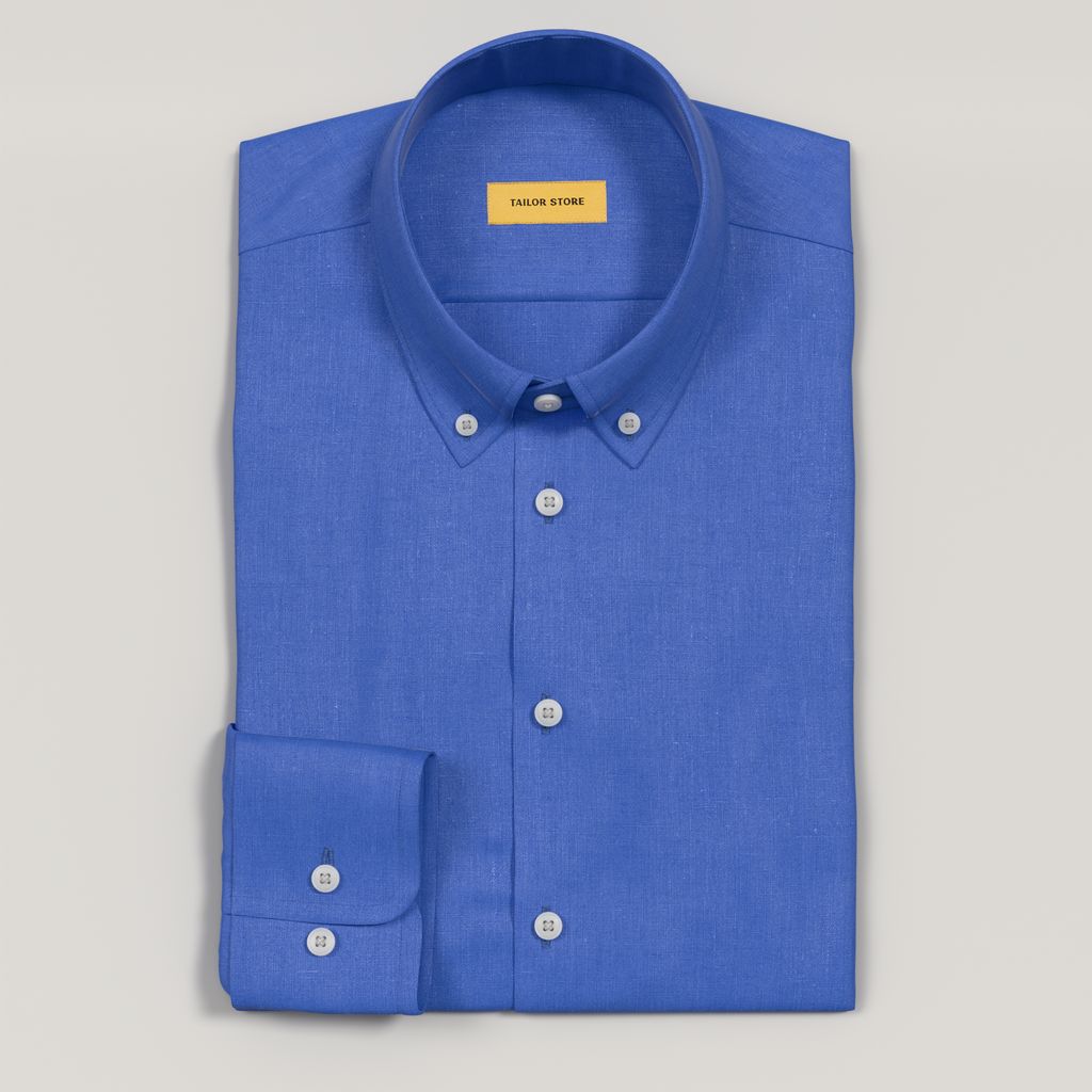 Royal blue linen shirt