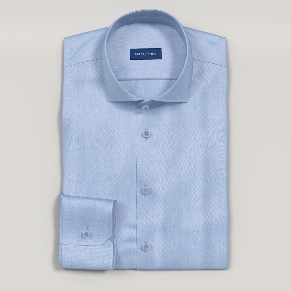 Light blue non-iron business shirt