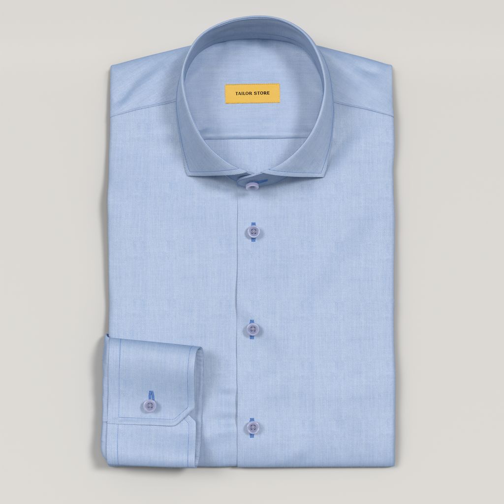 Hellblaues bügelfreies Business-Hemd