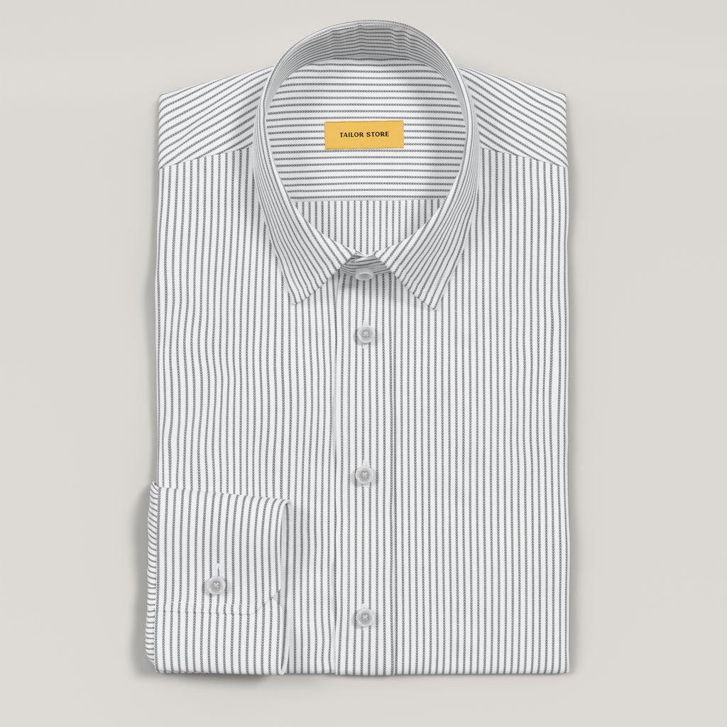 Gray and white business shirt