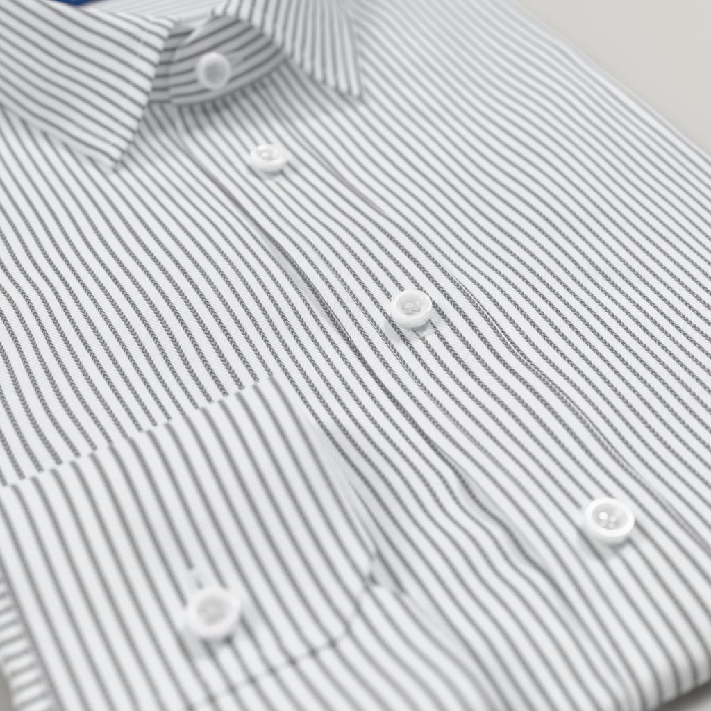 Gray and white business shirt