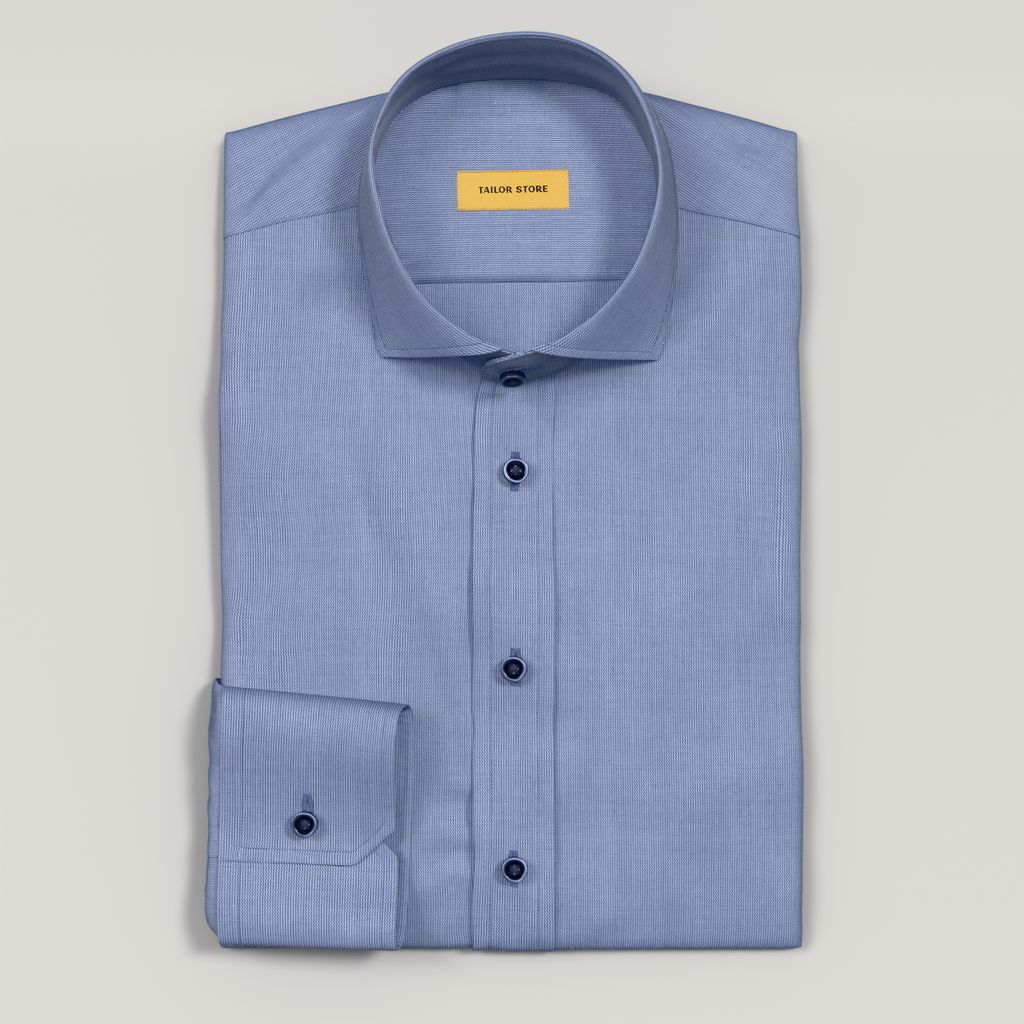 Chemise business sans repassage à carreaux bleus