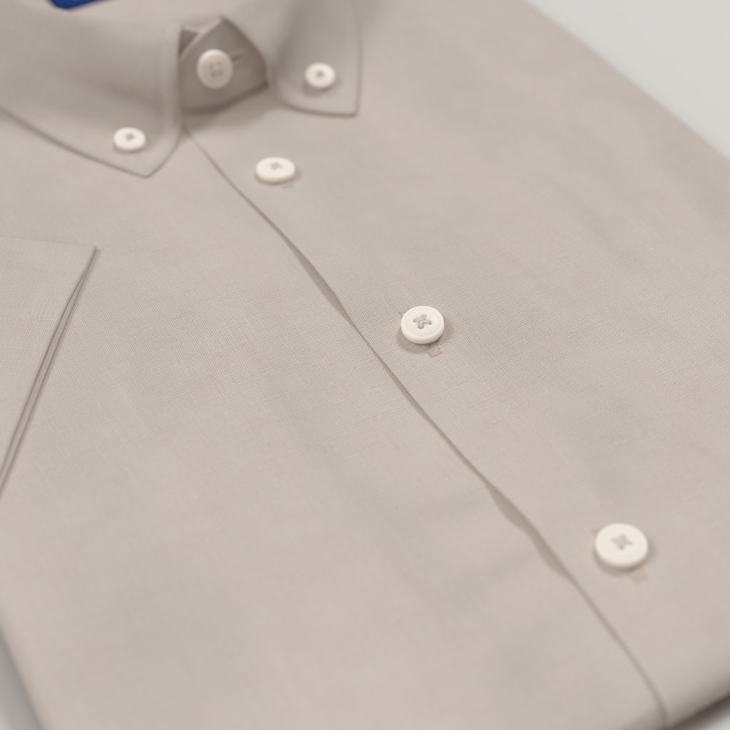 Ivory short sleeved linen shirt