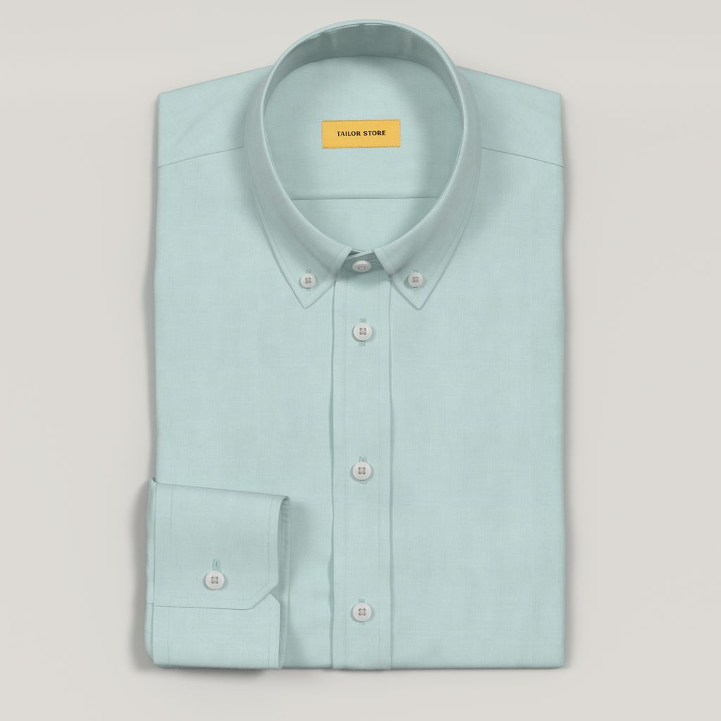 Aqua blue linen shirt