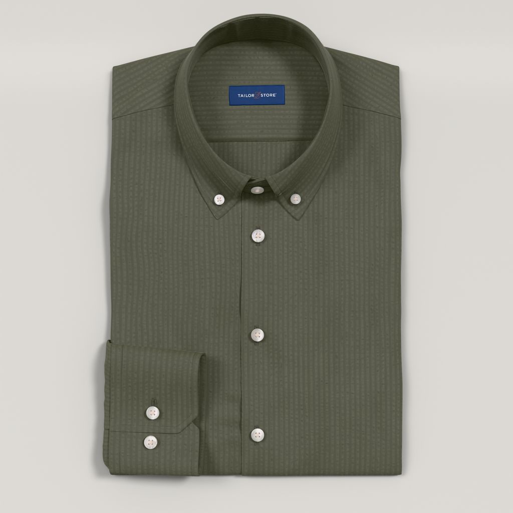 Green seersucker shirt