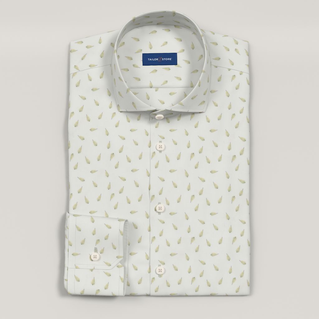 Poplin shirt with pear print