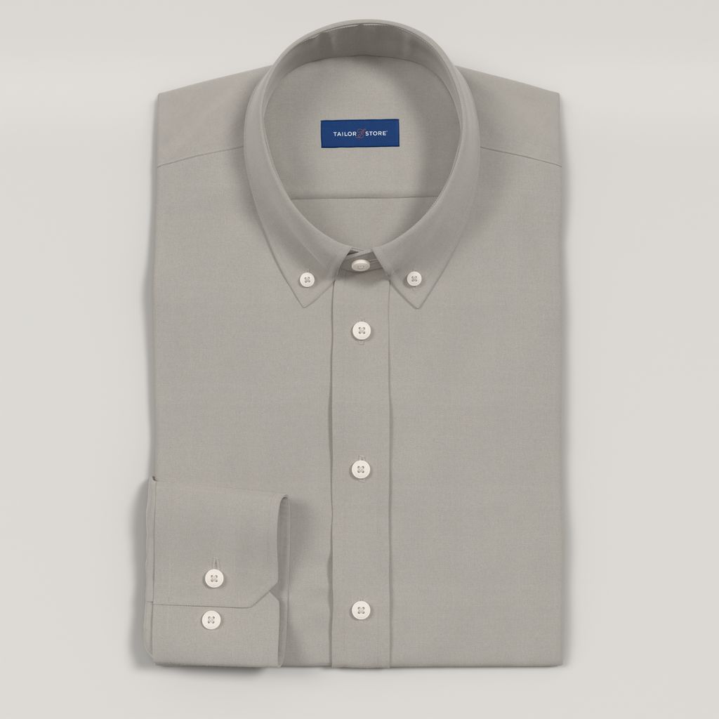 Chemise Oxford gris acier