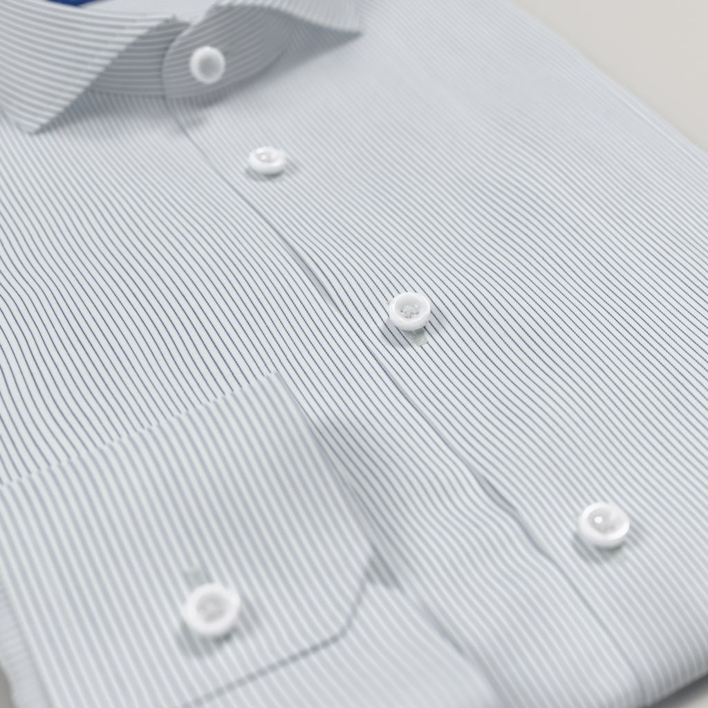 Navy stripe business shirt