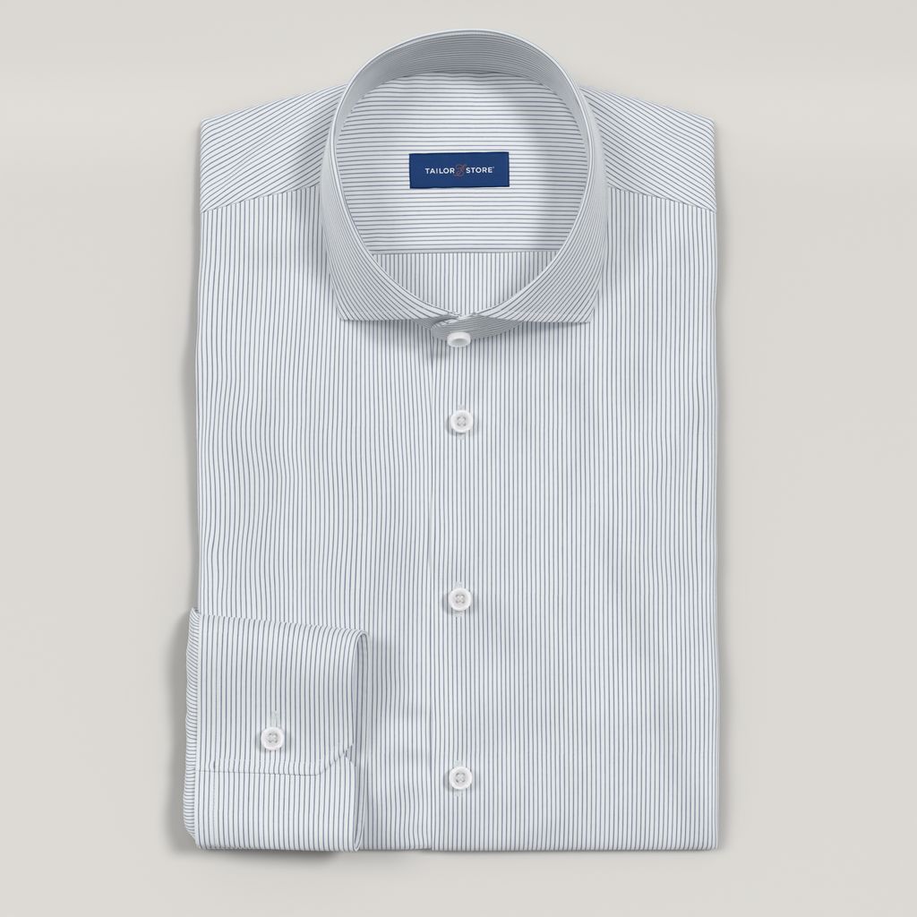 Navy stripe business shirt