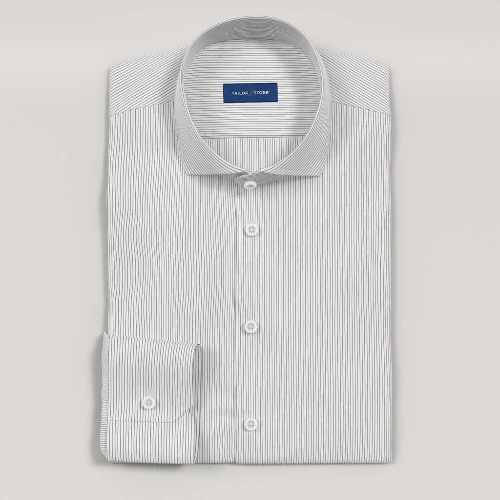Gray striped business shirt