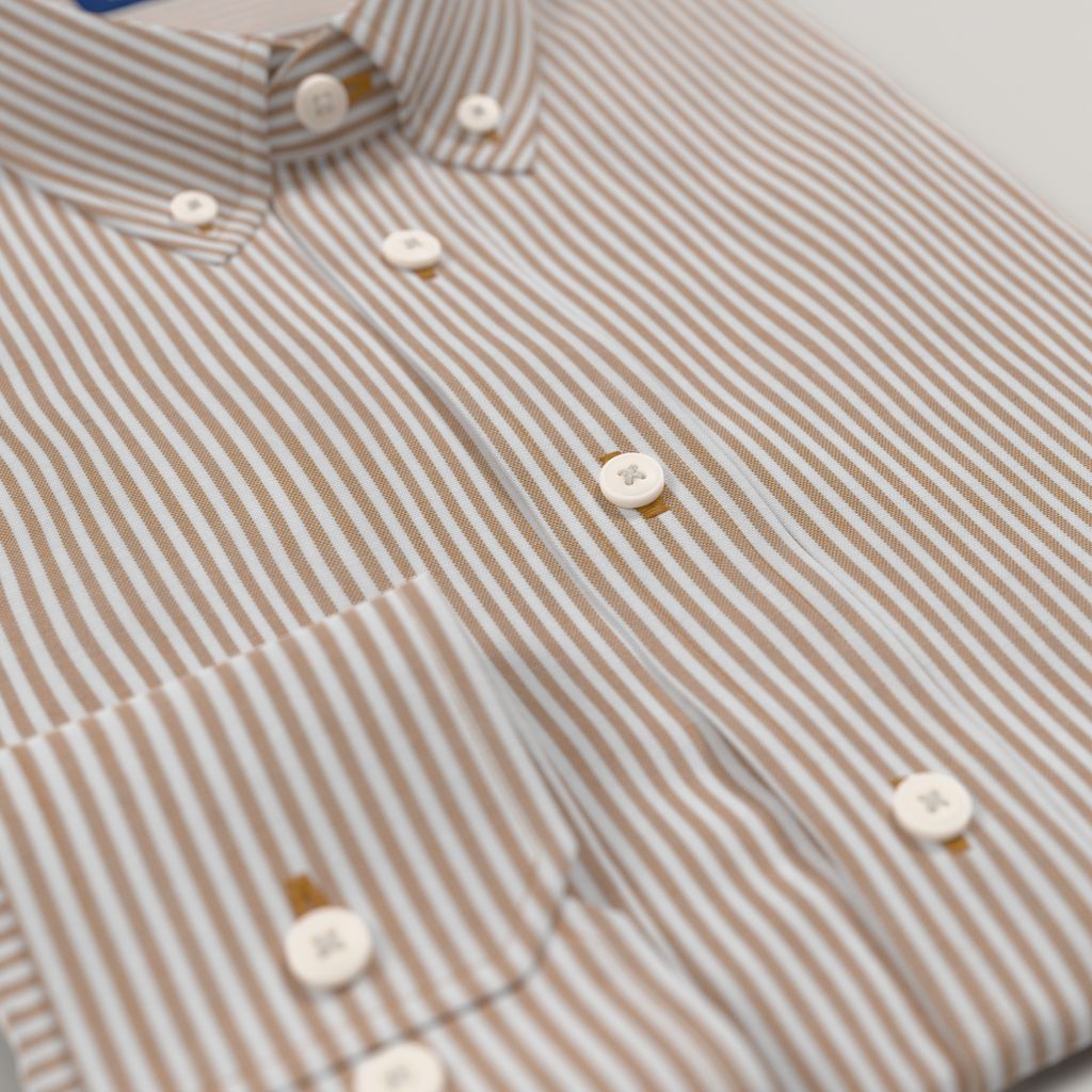 Brown striped oxfordshirt