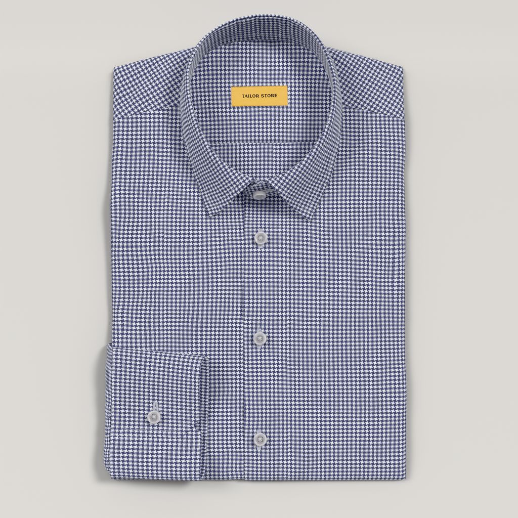 Blue and white business shirt