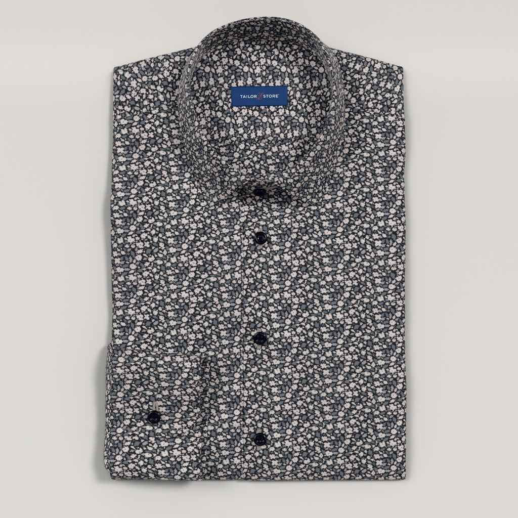 Business-casual shirt with floral print