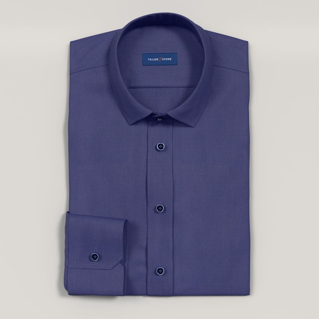 Men’s Custom Soft Navy Twill Shirt