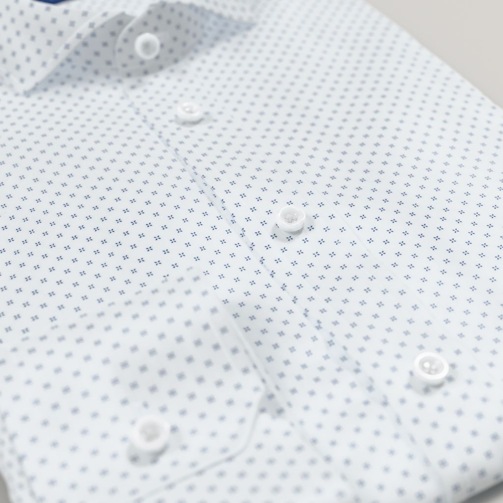 Men’s Custom Navy Poplin Cotton Shirt – Barrhead