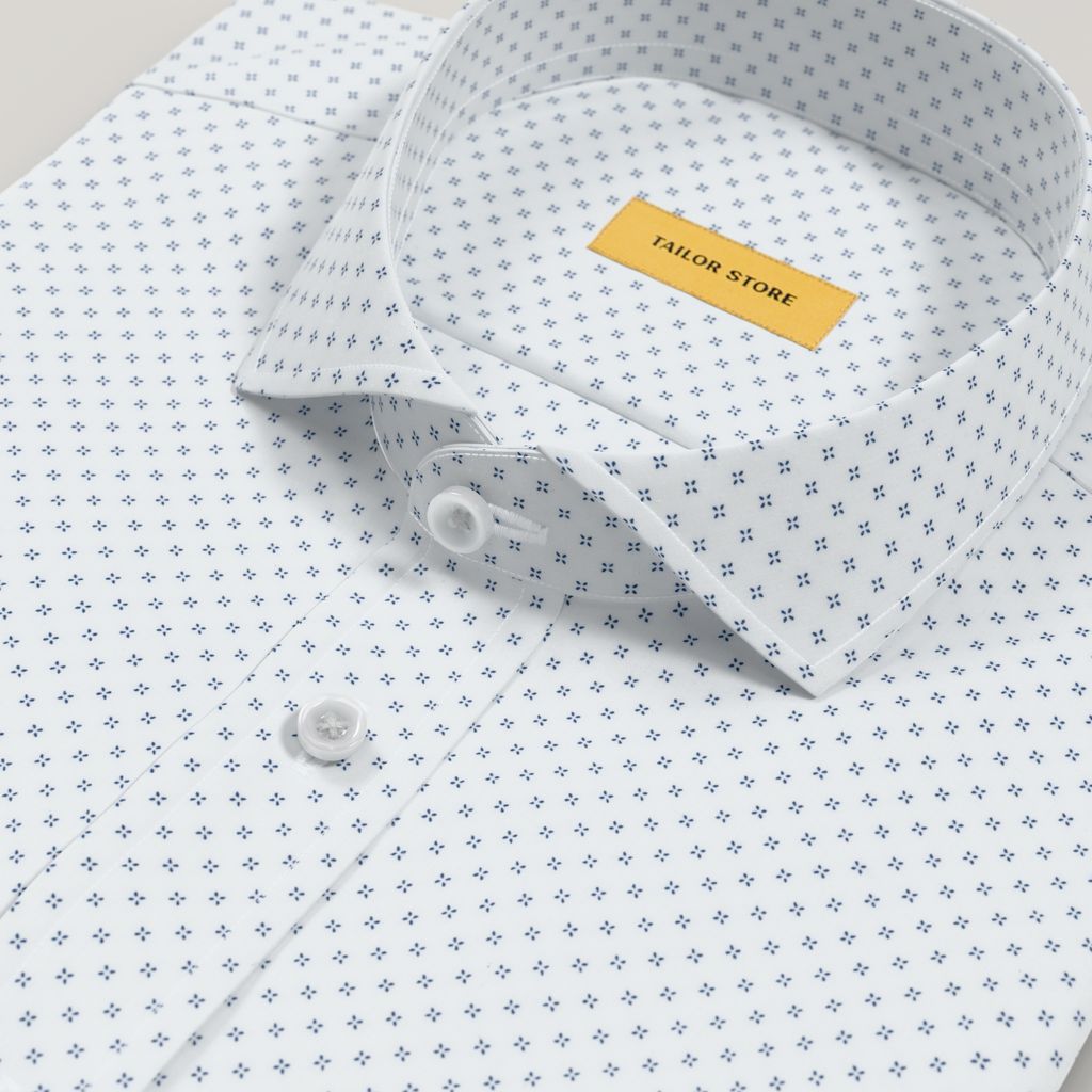 Chemise en popeline de coton bleu marine personnalisée pour homme – Barrhead