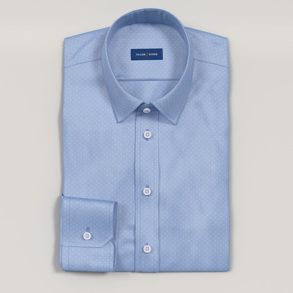Light blue dress shirt with white dots