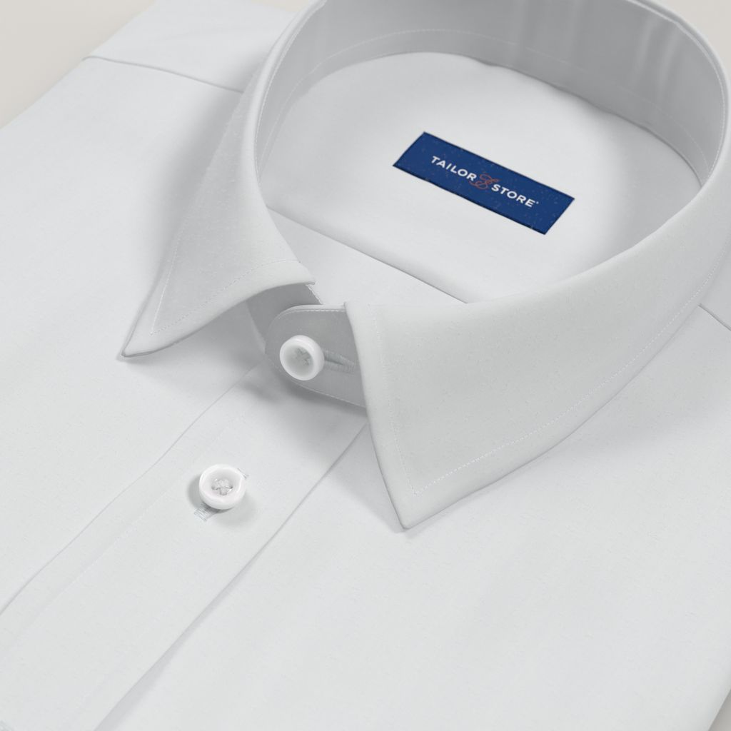  White airy poplin business shirt.